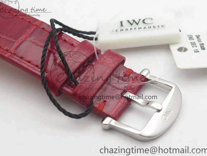 MIROTIME 0317 Portofino Automatic 37 SS M+F 1:1 Best Edition Silver Dial RG Markers on Red Crocodile Strap A Reliable 7154